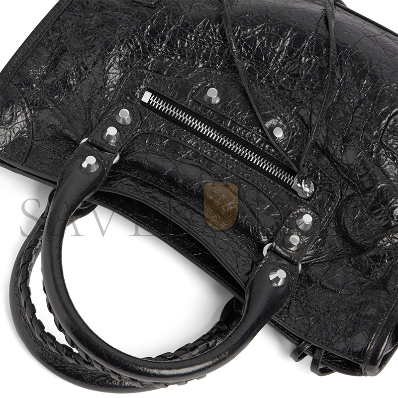 BALENCIAGA LE CITY SMALL BAG IN BLACK 8114422AA9S1000 (29.9*19.1*9.9cm)